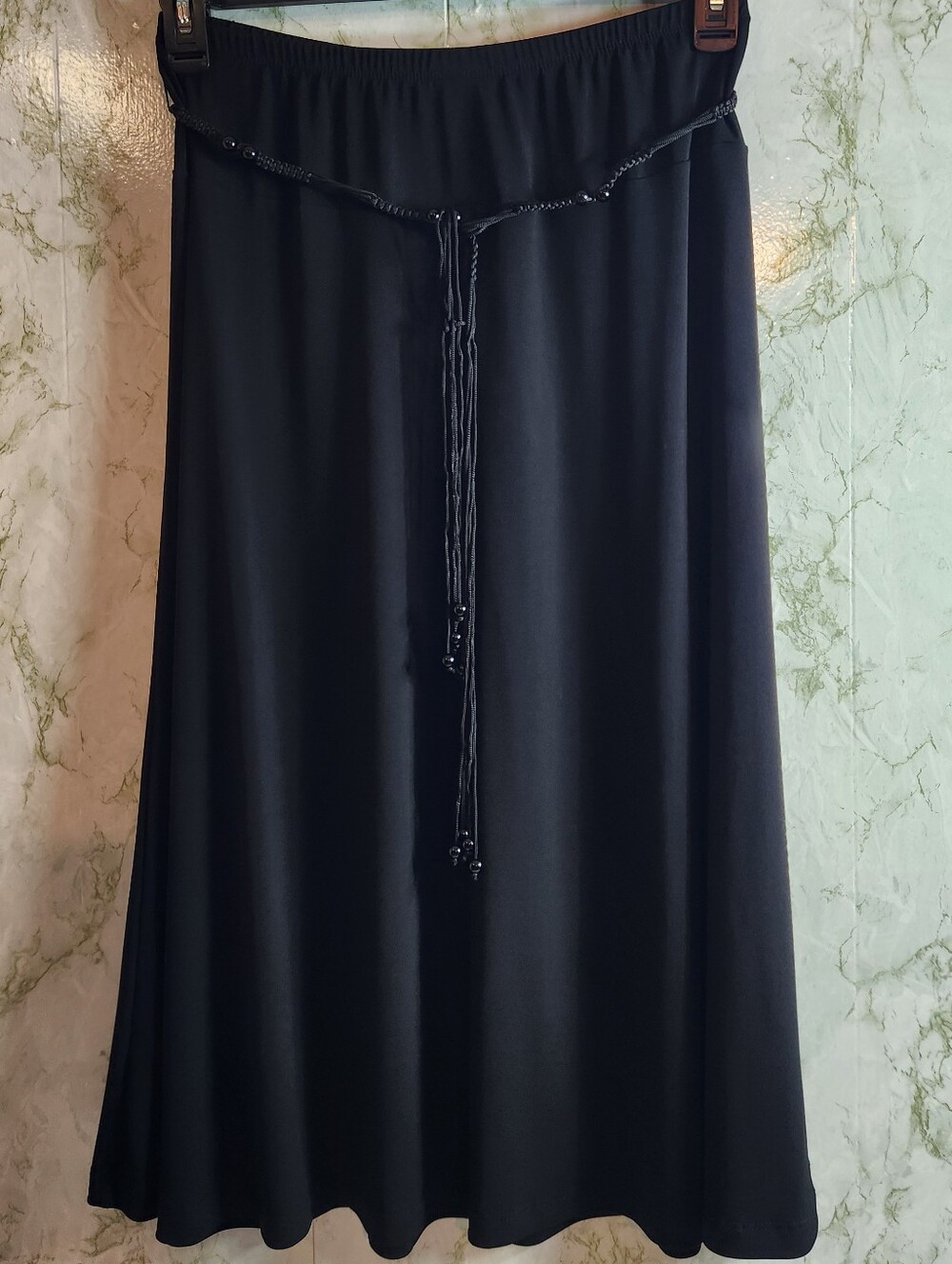 JM COLLECTION Black Polyester Skirt
